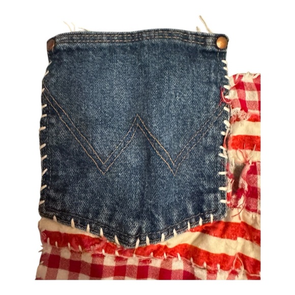 Vintage Handmade American Flag Sweatshirt – Gray Pullover - Picture 3 of 7